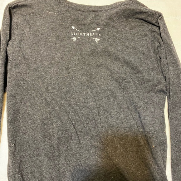 Long sleeve dark grey Blessed t-shirt - Picture 2 of 3